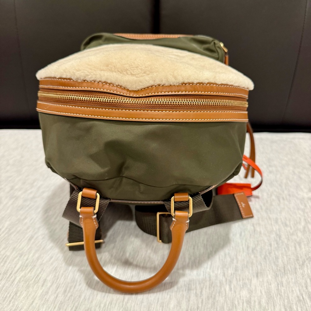 Tory Burch Backpack with Shearling Accent - Picture 5 of 10